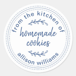 Rustieke Thuisgemaakte Koekjes Uit de Keuken van Ronde Sticker