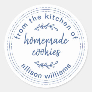 Rustieke Thuisgemaakte Koekjes Uit de Keuken van Ronde Sticker