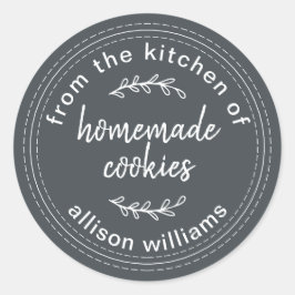 Rustieke Thuisgemaakte Koekjes Uit de Keuken van Z Ronde Sticker