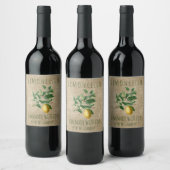 Rustieke Thuisgemaakte met Liefde Limoncello Wijn Etiket (Flessen)
