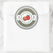 Rustieke Thuisgemaakte Tomatensaus Klassieke Ro Ronde Sticker (Tas)