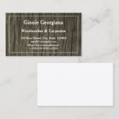 Rustieke timmerman, houtbewerker, boomverzorging visitekaartje (Voorkant / Achterkant)