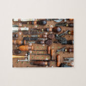 Rustieke timmerwerktuigen Handyman Legpuzzel (Horizontaal)