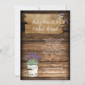 Rustieke Tin Emmer Lavendel Oud teken Schuur Hout Kaart (Voorkant)