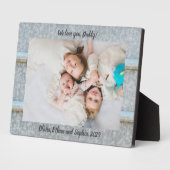 Rustieke Tin Silo We Love You Gepersonaliseerde na Fotoplaat (Zijkant)