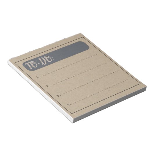 Rustieke  To-Do lijst Notitieblok (Schuin)