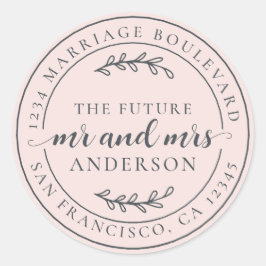 rustieke toekomst de heer mw. pink repatriëring ronde sticker