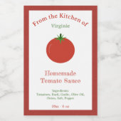 Rustieke tomatensaus flesetiket Sticker (Enkel label)