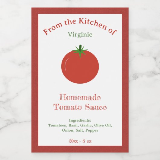 Rustieke tomatensaus flesetiket Sticker (Enkel label)