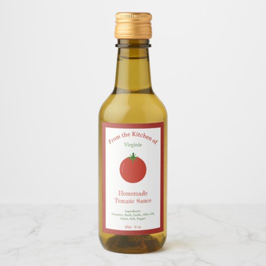 Rustieke tomatensaus flesetiket Sticker (Voorkant)