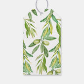 Rustieke Toscaanse Olijf Bruiloft Welkomsttas Cadeaulabel (Achterkant)