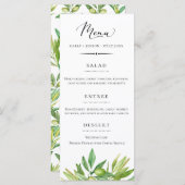 Rustieke Toscaanse Olijftak Bruiloft Menu (Voorkant / Achterkant)