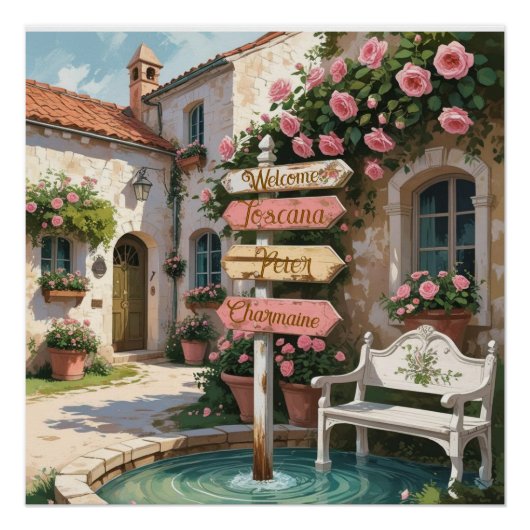 Rustieke Toscaanse Wandpost Wall Art – Perfect Poster (Voorkant)