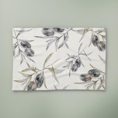 Rustieke Toscaanse Waterverf Olive Branch Theedoek