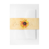 Rustieke Toscaanse Zonnebloem Gepersonaliseerd Uitnodigingen Wikkel (Voorkant Voorbeeld)