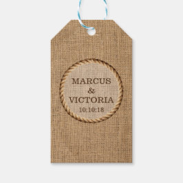 Rustieke Touw Land Bruiloft Jute Cadeaulabel
