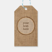 Rustieke Touw Land Bruiloft Jute Cadeaulabel (Achterkant)