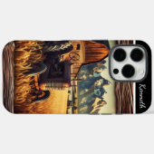 Rustieke tractor in de bergen Case-Mate iPhone case (Achterkant (horizontaal))