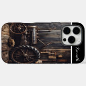 Rustieke Tractor in een Schuur Case-Mate iPhone Case (Achterkant (horizontaal))