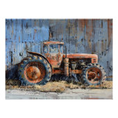 Rustieke tractor ontkoppeling perfect poster (Voorkant)