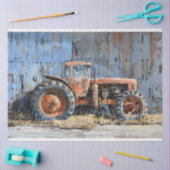 Rustieke tractor ontkoppeling tissuepapier (Craft)