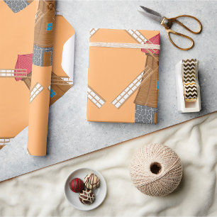 Rustieke traditionele houten windmolen cadeaupapier