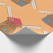 Rustieke traditionele houten windmolen cadeaupapier