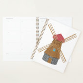 Rustieke traditionele houten windmolen planner (Display)