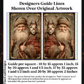 Rustieke Traditionele Kerstman, Rendier DT9B Decou Tissuepapier