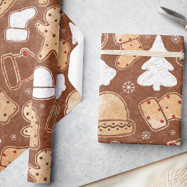 Rustieke Traditionele Kerstmis Gingerbread Delight Cadeaupapier