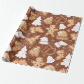 Rustieke Traditionele Kerstmis Gingerbread Delight Cadeaupapier (Uitgerold)