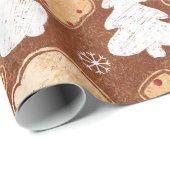 Rustieke Traditionele Kerstmis Gingerbread Delight Cadeaupapier (Rol Hoek)