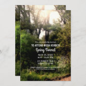 Rustieke Trail Bloemen Betoverd Woud Lente Formeel Kaart (Voorkant / Achterkant)