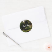 Rustieke Trail Floral betoverde bos bruiloft Ronde Sticker (Envelop)