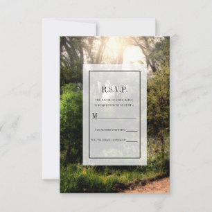 Rustieke Trail Florale Betoverde Bos Bruiloft RSVP Kaart