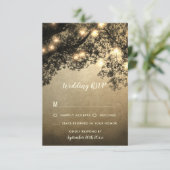 Rustieke Tree Branch Bruiloft RSVP Kaarten Kaartje (Staand voorkant)