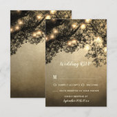 Rustieke Tree Branch Bruiloft RSVP Kaarten Kaartje (Voorkant / Achterkant)