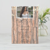 Rustieke Tree Heart Photo Lights Bruidsmeisjes Lun Kaart (Staand voorkant)