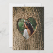 Rustieke Tree Heart Photo Lights Bruidsmeisjes Lun Kaart (Achterkant)