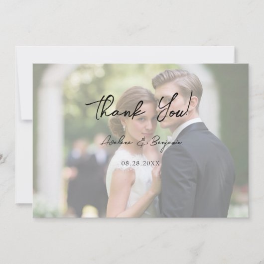 Rustieke Tree Heart Photo Lights Dank u kaarten (Voorkant)