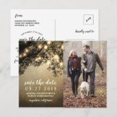 Rustieke  Tree Wedding Save the Date Kaarten (Voorkant / Achterkant)