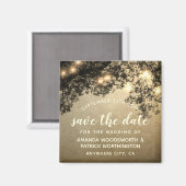 Rustieke Tree Wedding Save the Date Magnets Magneet (Voorkant / Achterkant)