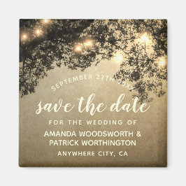 Rustieke  Tree Wedding Save the Date Magnets Magneet