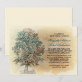 Rustieke  Tree Wedding Uitnodigingen (Voorkant / Achterkant)