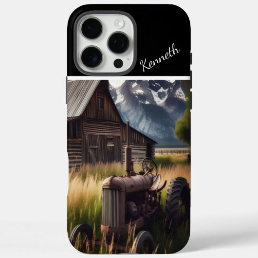 Rustieke trekker onder bergtoppen Case-Mate iPhone case (Achterkant)