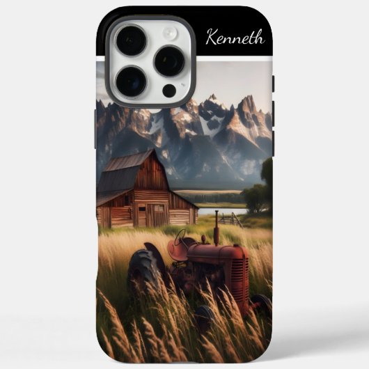 Rustieke trekker onder besneeuwde pieken Case-Mate iPhone case (Achterkant)