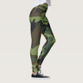 Rustieke Trendy gecamoufleerde Camo groen bruin pa Leggings (Rechts)