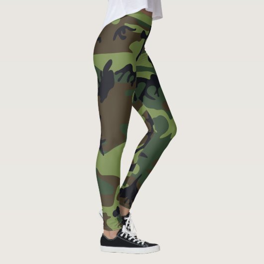 Rustieke Trendy gecamoufleerde Camo groen bruin pa Leggings (Rechts)