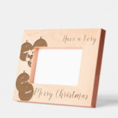 Rustieke trendy hebben een zeer vrolijke kerst gegraveerde lijstjes (Links)