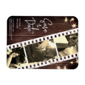 Rustieke trendy photobooth save the date uitnodigi magneet (Horizontaal)